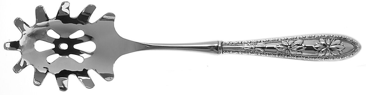 Poinsettia (Sterling) Pasta Server with Stainless Bowl by Wallace Silver-1