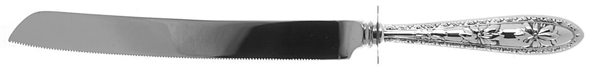 Poinsettia (Sterling) Cake Slicer with Stainless Blade by Wallace Silver-1