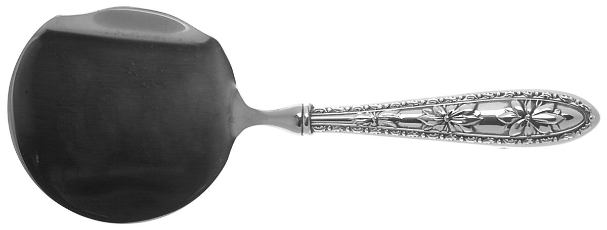 Poinsettia (Sterling) Cranberry Server with Stainless Bowl by Wallace Silver-1