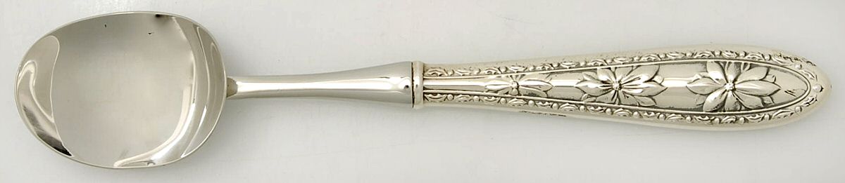 Poinsettia (Sterling) Ice Cream Scoop with Stainless Bowl by Wallace Silver-1