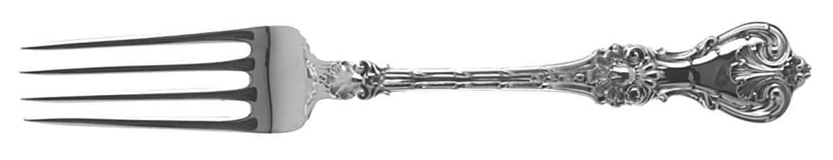King Edward (Sterling, 1901, Monograms) Fork by Whiting Manf Co-1