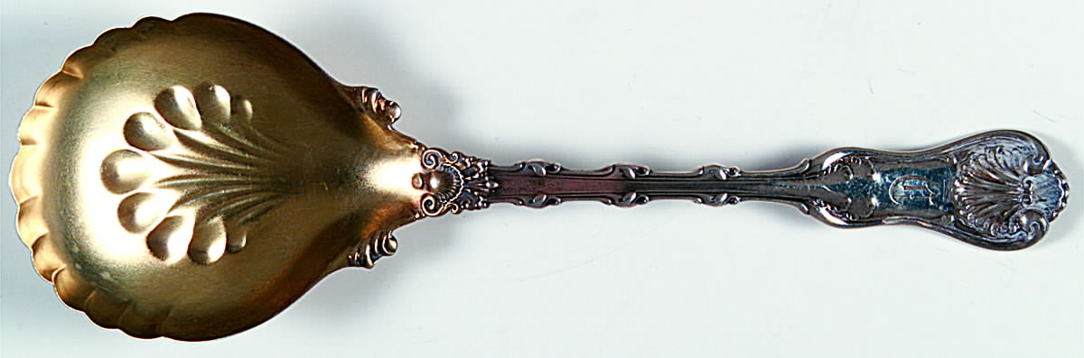 Imperial Queen (Sterling, 1893, Monograms) Preserve Spoon by Whiting Manf Co-1