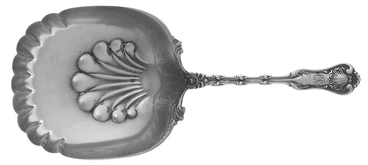 Imperial Queen (Sterling, 1893, Monograms) Cracker Spoon by Whiting Manf Co-1