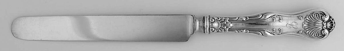 Imperial Queen (Sterling, 1893, Monograms) Blunt Hollow Table Knife with Bolster by Whiting Manf Co-1