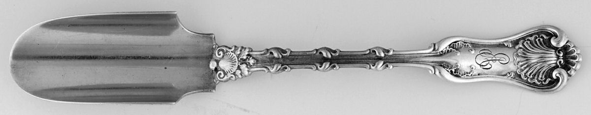 Imperial Queen (Sterling, 1893, Monograms) Solid Cheese Scoop by Whiting Manf Co-1
