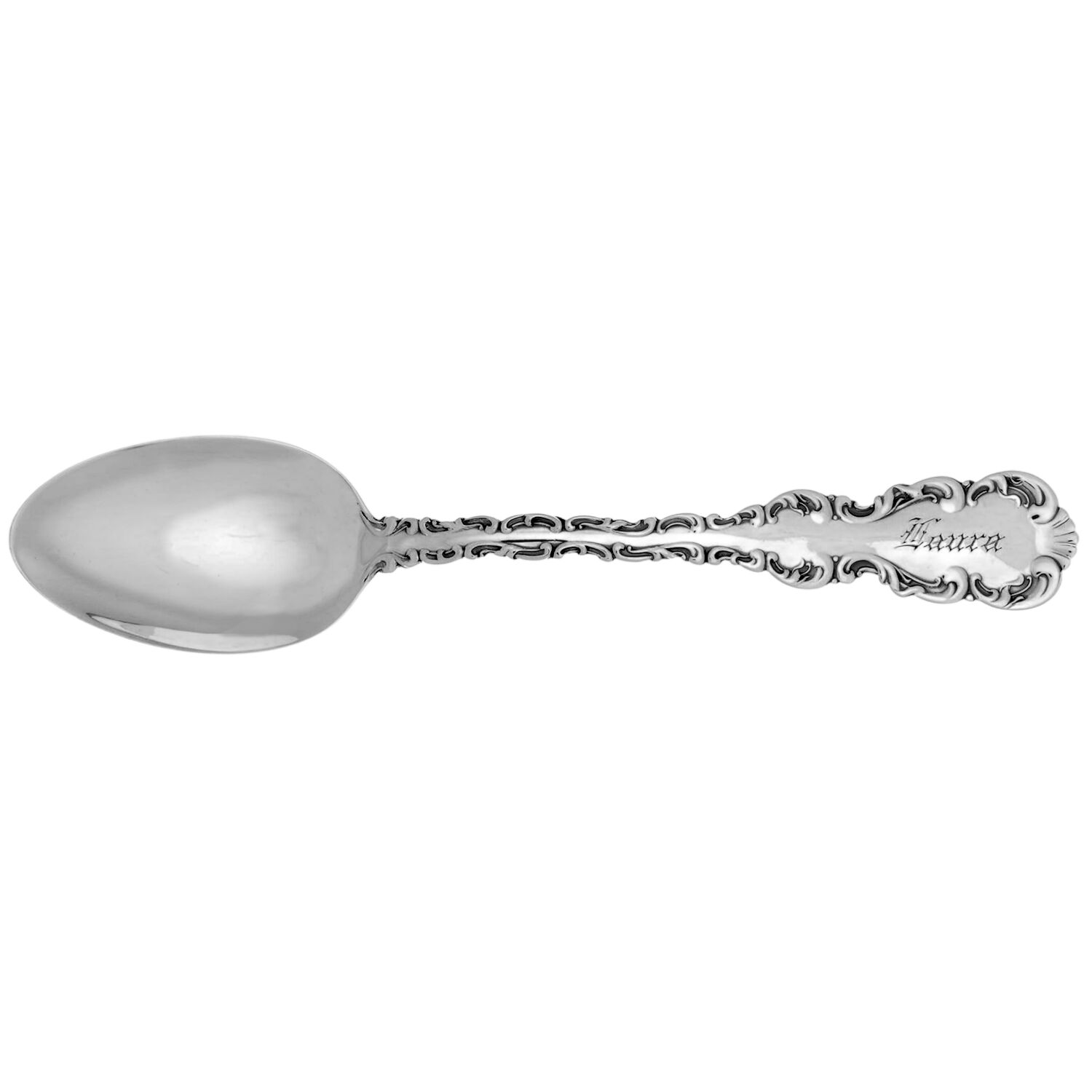 Louis XV (Sterling, 1891, Monograms) Five O'Clock Teaspoon by Whiting Manf Co-1