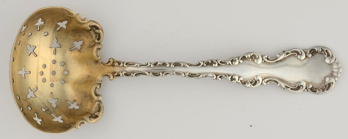 Louis XV (Sterling, 1891, Monograms) Large Sugar Sifter by Whiting Manf Co-1
