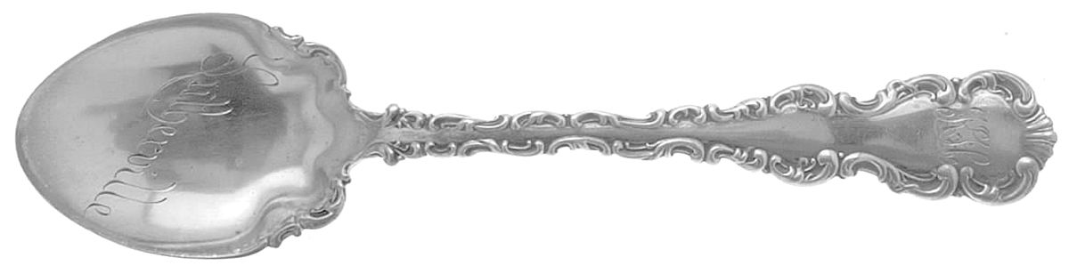 Louis XV (Sterling, 1891, Monograms) Sugar Spoon by Whiting Manf Co-1