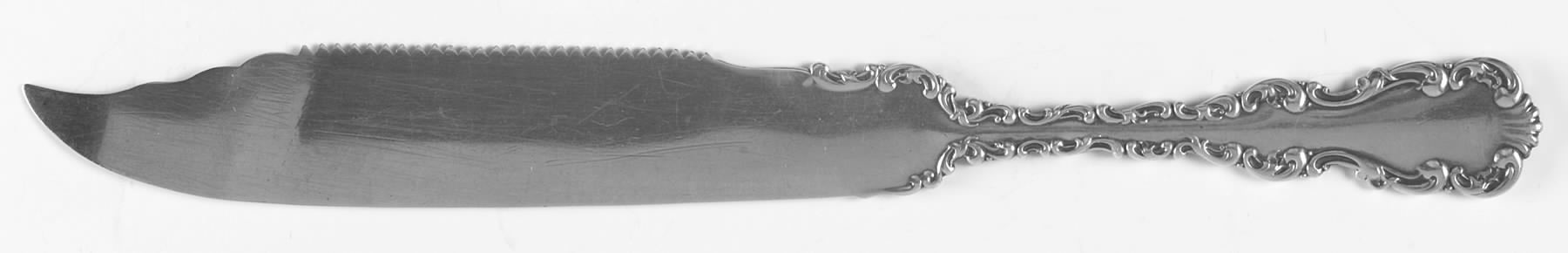Louis XV (Sterling, 1891, Monograms) Cake Saw Solid Piece by Whiting Manf Co-1