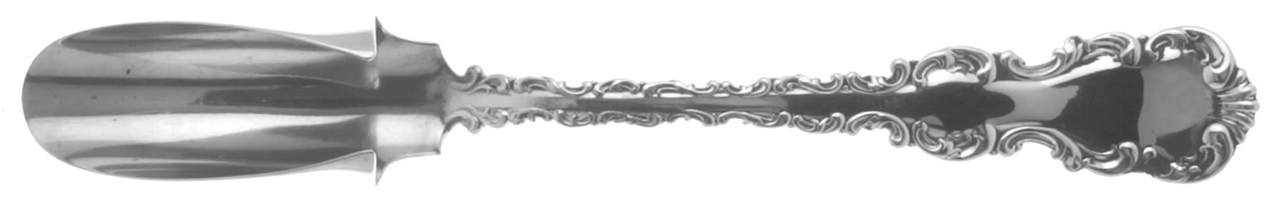 Louis XV (Sterling, 1891, Monograms) Solid Large Cheese Scoop by Whiting Manf Co-1