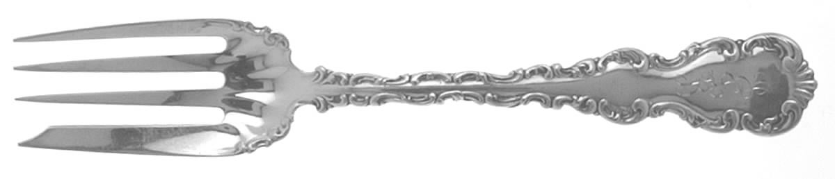 Louis XV (Sterling, 1891, Monograms) Individual Salad Fork by Whiting Manf Co-1