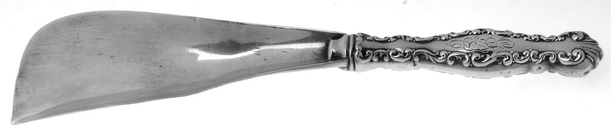 Louis XV (Sterling, 1891, Monograms) Hollow Handle Shoe Horn with Sterling Bowl by Whiting Manf Co-1