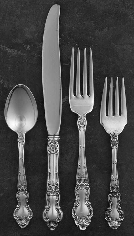 Meadow Rose (Sterling, 1907, No Monos) 4 Piece Place Size Setting by Wallace Silver-1