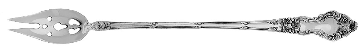 Meadow Rose (Sterling, 1907, No Monos) Long Handle Olive Fork HC by Wallace Silver-1
