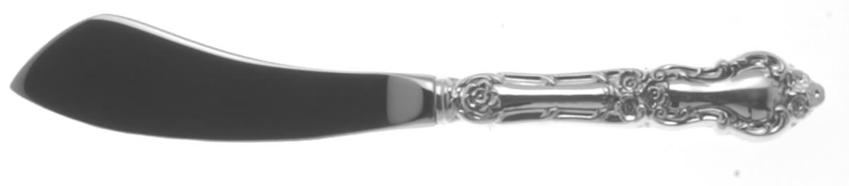 Meadow Rose (Sterling, 1907, No Monos) Hollow Handle Master Butter Knife by Wallace Silver-1
