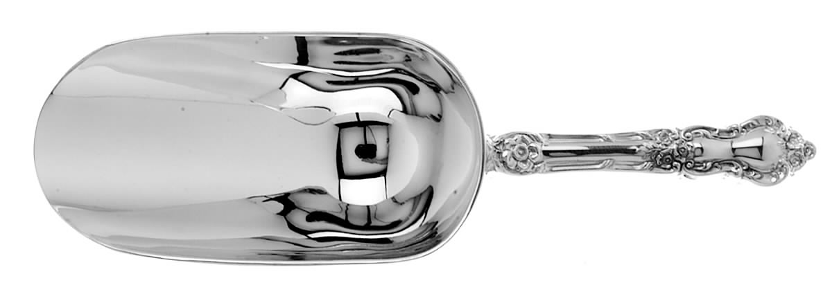 Meadow Rose (Sterling, 1907, No Monos) Ice Scoop with Silverplate Bowl by Wallace Silver-1