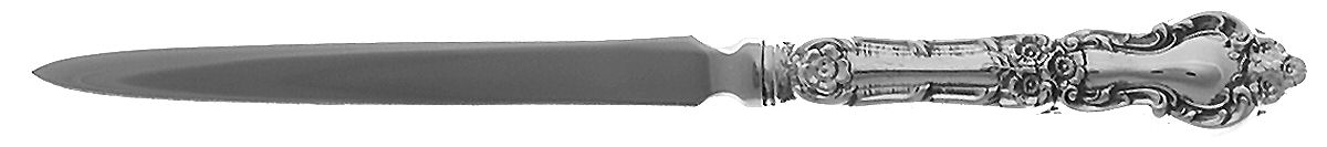 Meadow Rose (Sterling, 1907, No Monos) Letter Opener with Stainless Blade by Wallace Silver-1