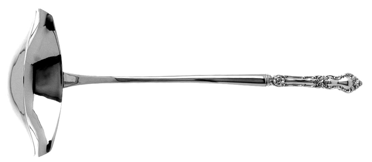Meadow Rose (Sterling, 1907, No Monos) Punch Ladle with Stainless Bowl by Wallace Silver-1