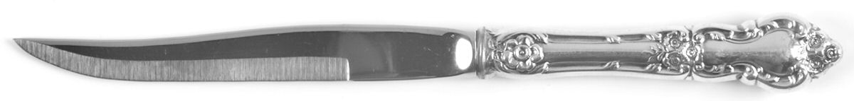 Meadow Rose (Sterling, 1907, No Monos) Individual Steak Knife w/Bevel Blade by Wallace Silver-1