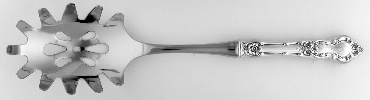Meadow Rose (Sterling, 1907, No Monos) Pasta Server with Stainless Bowl by Wallace Silver-1