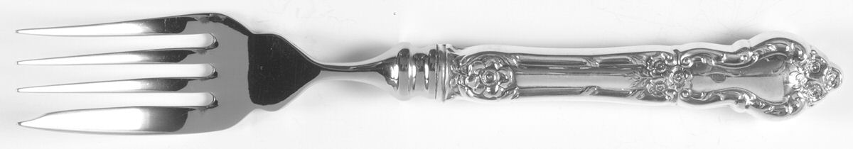 Meadow Rose (Sterling, 1907, No Monos) Individual Hollow Fish Fork, Stainless Tines by Wallace Silver-1
