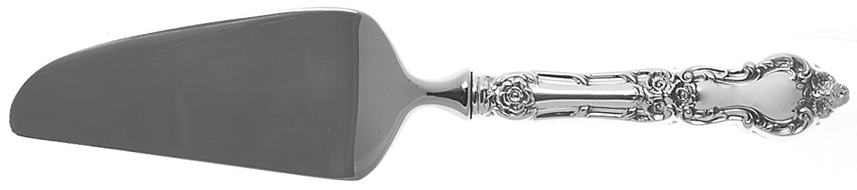 Meadow Rose (Sterling, 1907, No Monos) Cheese Knife with Stainless Blade by Wallace Silver-1