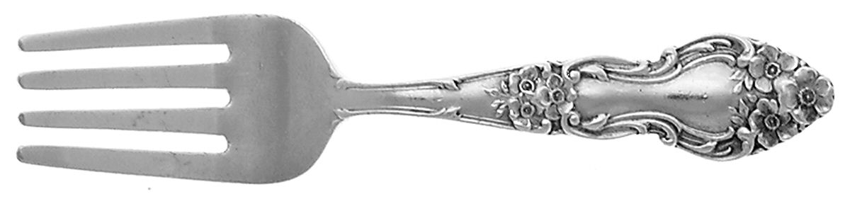 Meadow Rose (Sterling, 1907, No Monos) Baby Fork by Wallace Silver-1