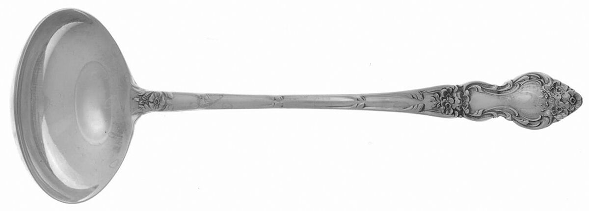 Meadow Rose (Sterling, 1907, No Monos) Ladle-Cream/Solid Piece-Small by Wallace Silver-1
