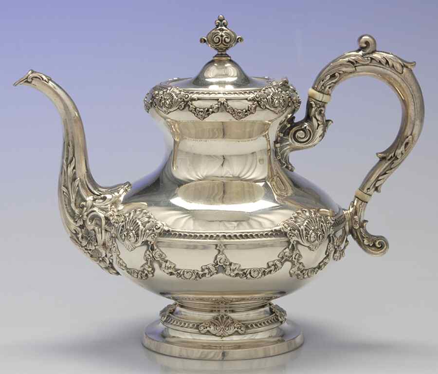 Imperial Queen (Sterling, 1893, Hollowware) Coffee Pot by Whiting Manf Co-1
