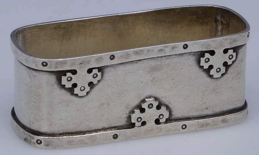 Carmel (Sterling, 1912, Hollowware) Oblong Napkin Ring by Wallace Silver-1