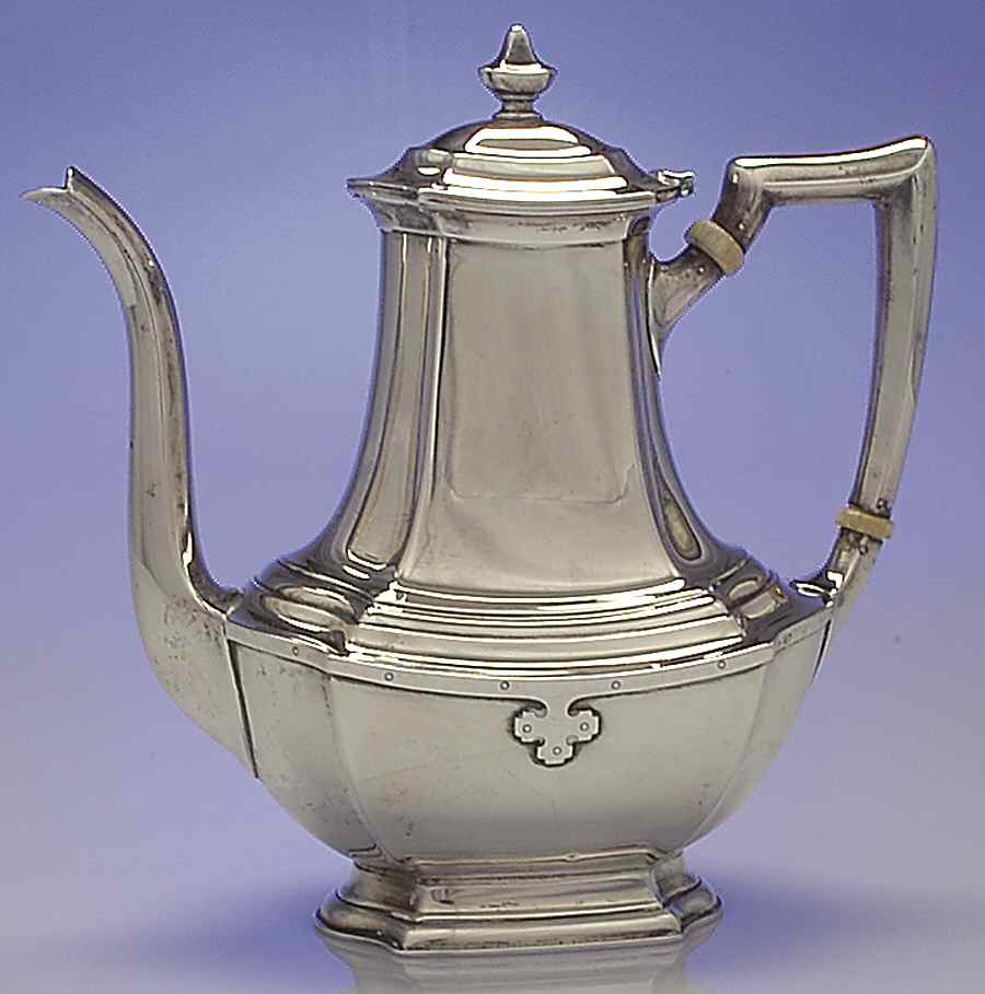 Carmel (Sterling, 1912, Hollowware) Coffee Pot by Wallace Silver-1