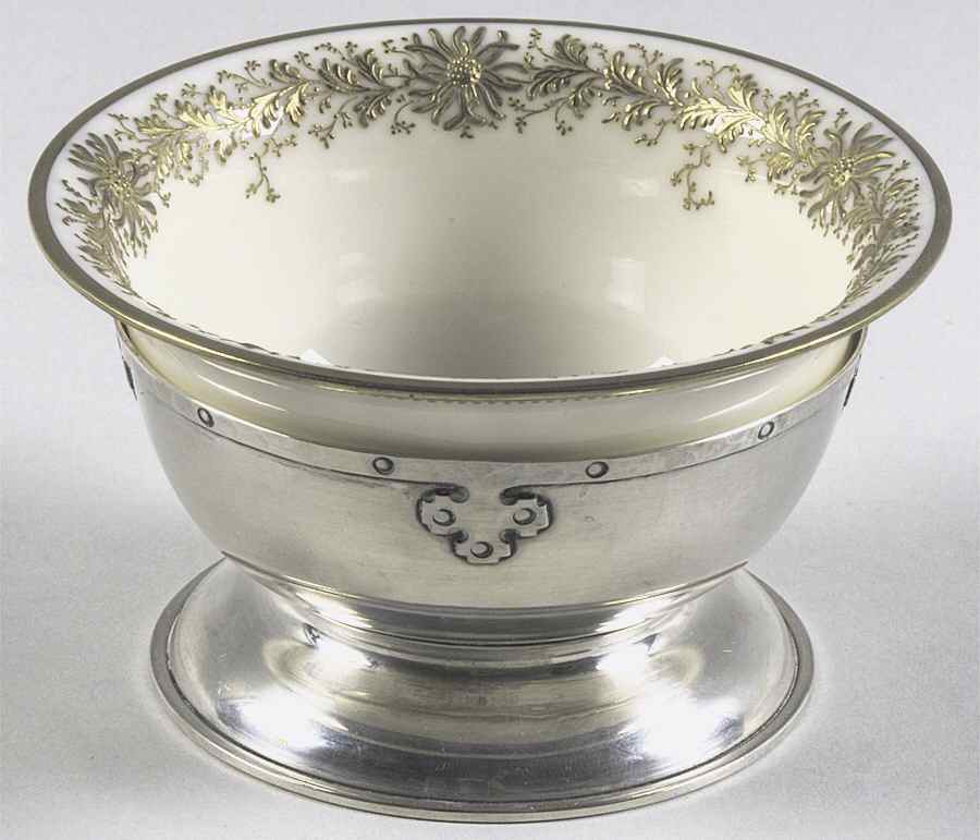 Carmel (Sterling, 1912, Hollowware) Sterling Bouillon Cup with Ceramic Liner by Wallace Silver-1