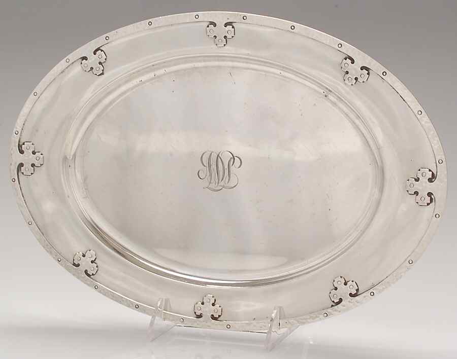 Carmel (Sterling, 1912, Hollowware) 14" Oval Serving Platter by Wallace Silver-1