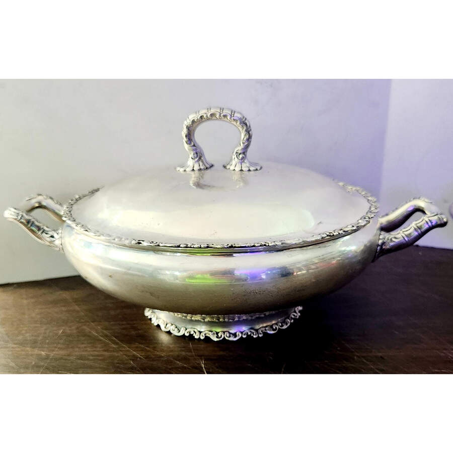 Louis XV (Sterling, 1891, Hollowware) Tureen & Lid by Whiting Manf Co-1