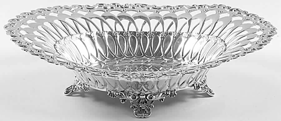 Louis XV (Sterling, 1891, Hollowware) Sterling Oval Footed Vegetable Bowl by Whiting Manf Co-1