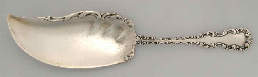Louis XV (Sterling, 1891, Hollowware) Solid Ice Cream Serving Knife by Whiting Manf Co-1
