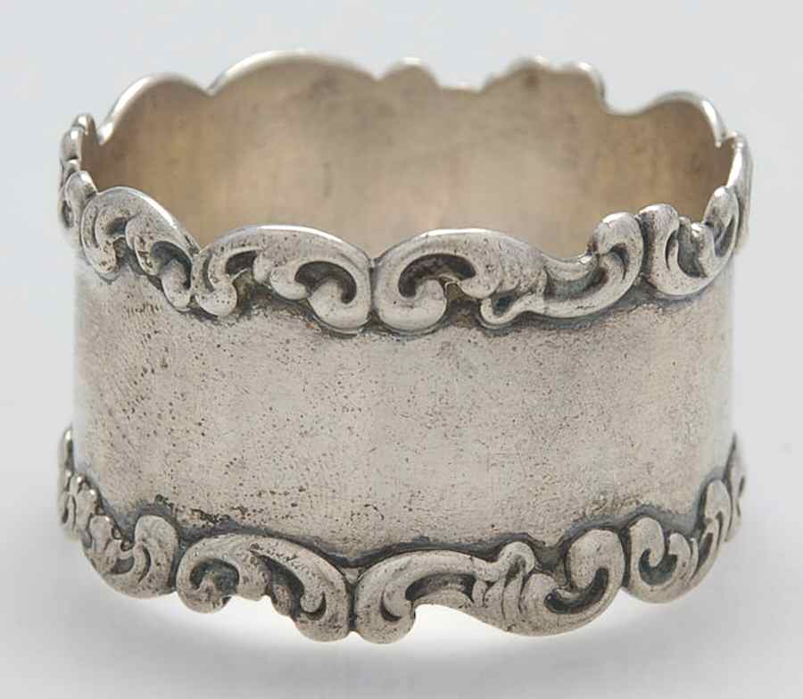 Louis XV (Sterling, 1891, Hollowware) Napkin Ring by Whiting Manf Co-1