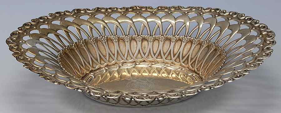 Louis XV (Sterling, 1891, Hollowware) Oval Large Sterling Vegetable Bowl by Whiting Manf Co-1