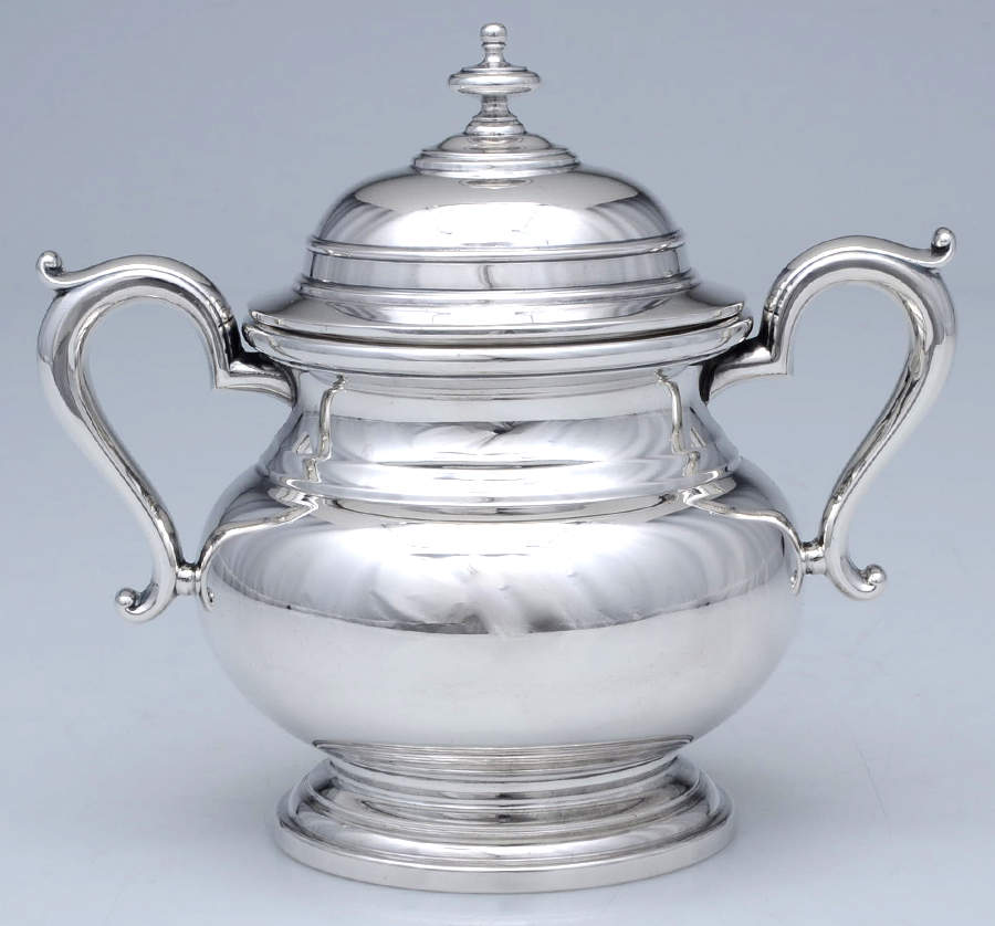 Exemplar (Sterling, S3, Hollowware) Sugar Bowl & Lid by Watson-1