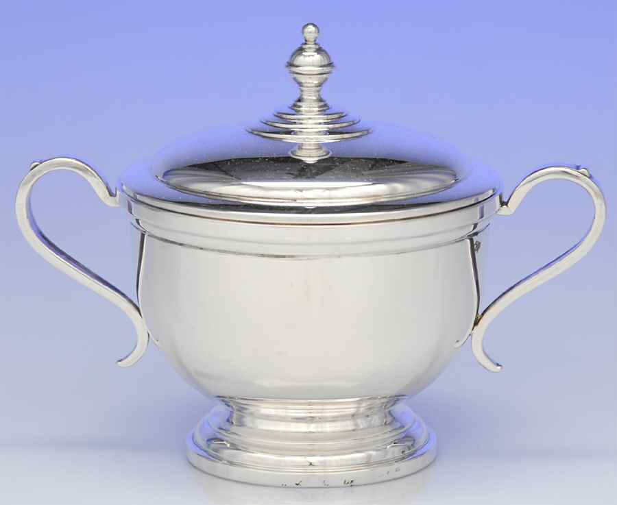 Exemplar (Sterling, S3, Hollowware) Sugar Bowl & Lid by Watson-1