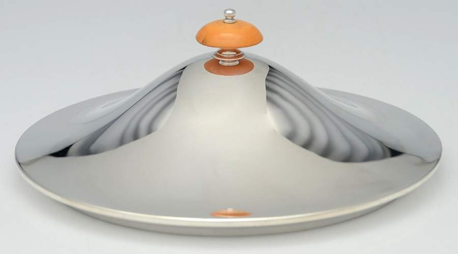 Exemplar (Sterling, S3, Hollowware) Round Covered Pedestal Vegetable Lid Only by Watson-1