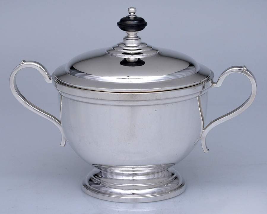 Exemplar (Sterling, S3, Hollowware) Sugar Bowl & Lid by Watson-1