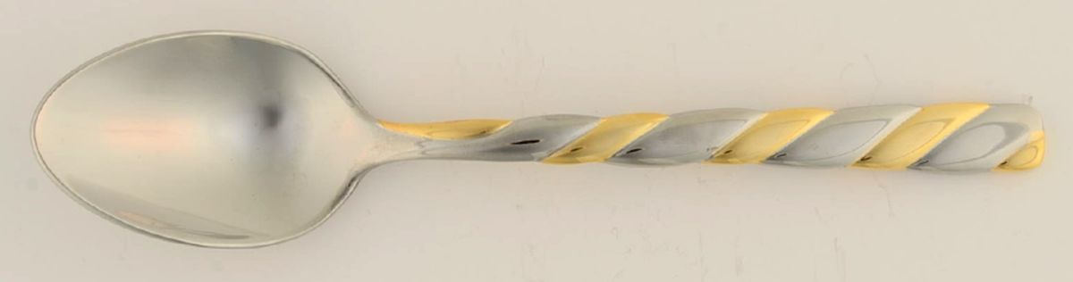 Gold Spiral (Stainless, Gold Acct) Teaspoon by Wallace Silver-1