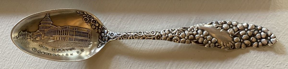 WAS72 (STERLING) Souvenir Spoon (Demitasse) by Wallace Silver-1