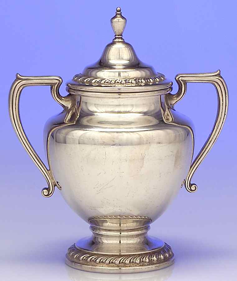 Halifax (Sterling, Hollowware) Sugar Bowl & Lid by Wallace Silver-1