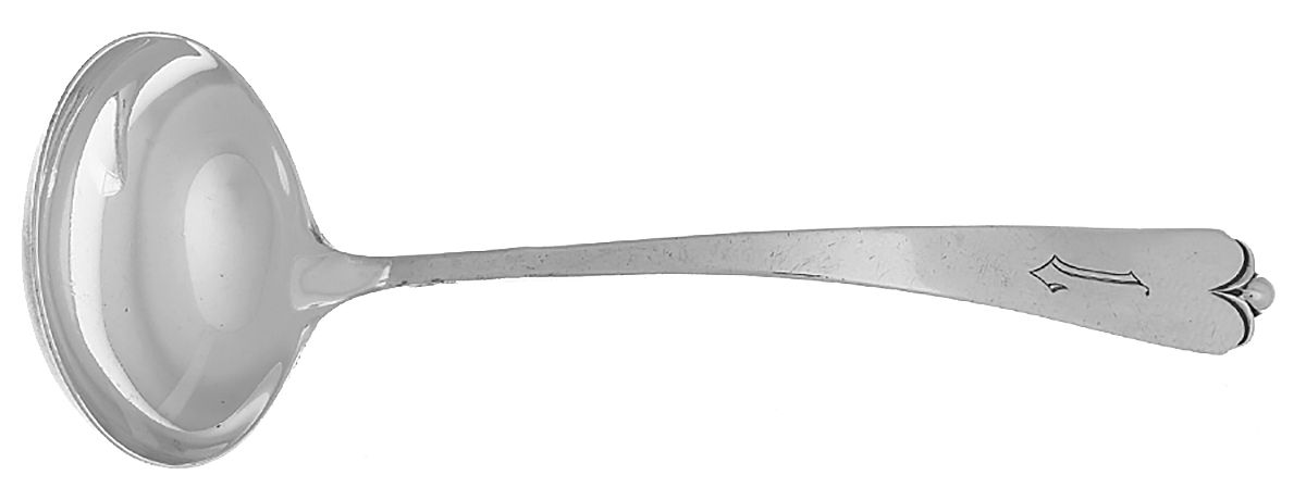 Lotus (Sterling, 1935) Solid Piece Cream Ladle by Watson-1