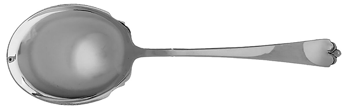 Lotus (Sterling, 1935) Solid Salad Serving Spoon by Watson-1