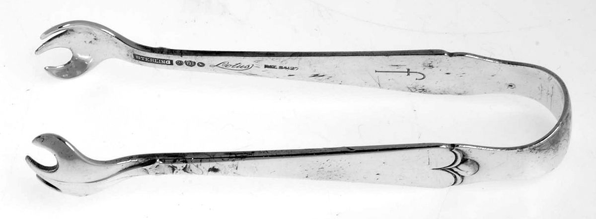 Lotus (Sterling, 1935) Small Sugar Tongs by Watson-1