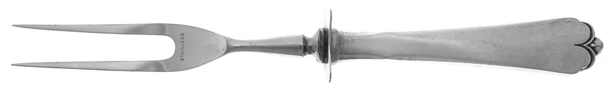 Lotus (Sterling, 1935) Small Carving Fork W/Sterling Guard by Watson-1