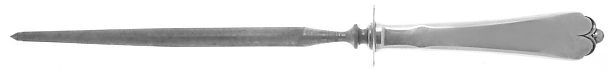 Lotus (Sterling, 1935) Large Knife Sharpener-Steel Rod w/Sterling Guard by Watson-1